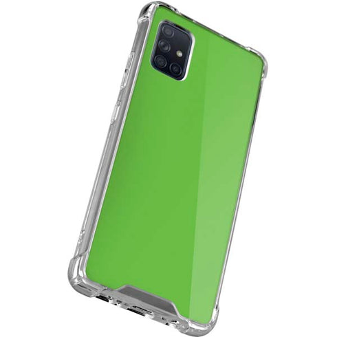 Green Solid Galaxy A51 5G Clear Case