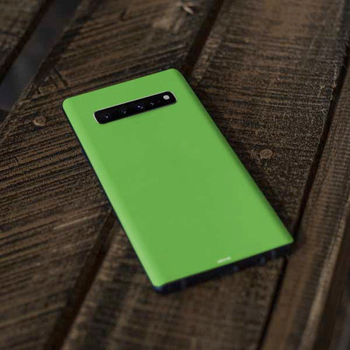 Green Solid Galaxy S10 Plus Skin