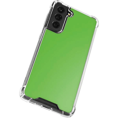 Green Solid Galaxy S21 FE Clear Case
