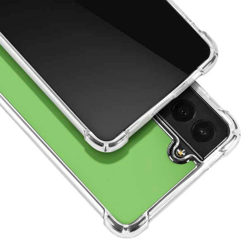 Green Solid Galaxy S21 FE Clear Case