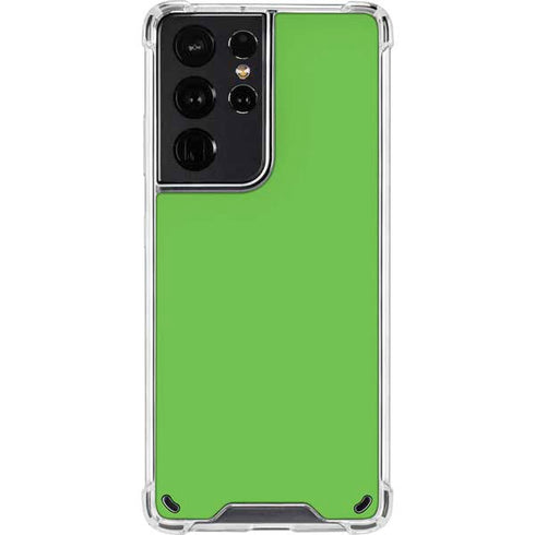Green Solid Galaxy S21 Ultra 5G Clear Case