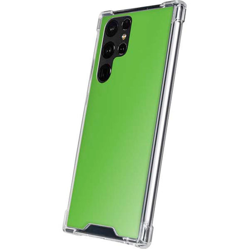 Green Solid Galaxy S22 Ultra Clear Case