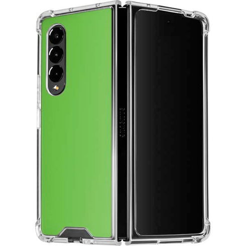 Green Solid Galaxy Z Fold4 5G Clear Case