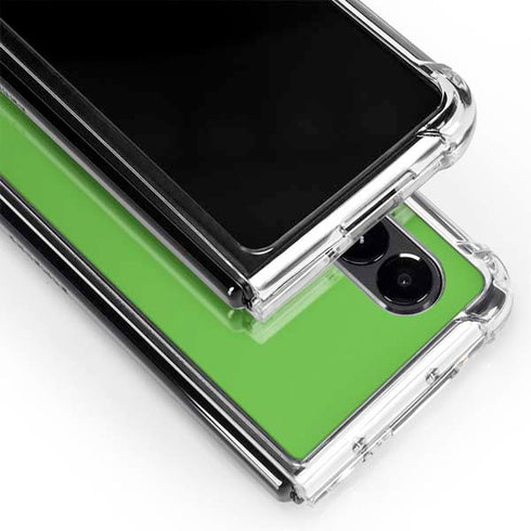 Green Solid Galaxy Z Fold4 5G Clear Case