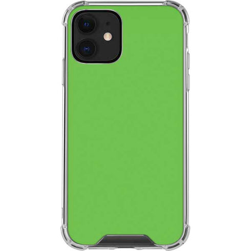 Green Solid iPhone 12 Clear Case