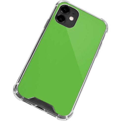 Green Solid iPhone 12 Clear Case