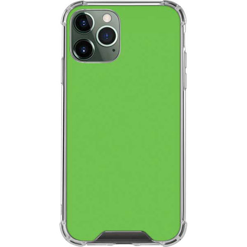 Green Solid iPhone 12 Pro Clear Case