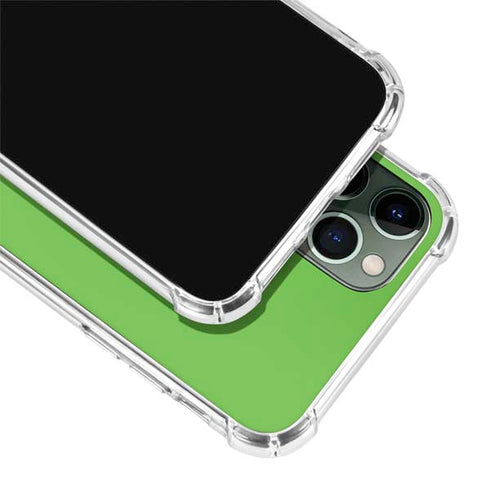 Green Solid iPhone 12 Pro Clear Case
