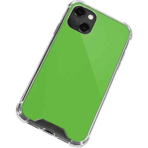 Green Solid iPhone 13 Mini Clear Case