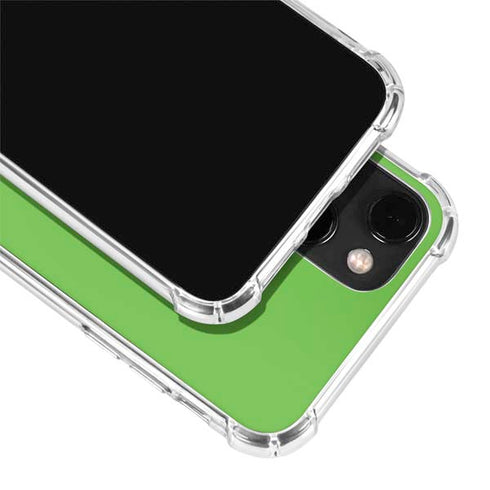 Green Solid iPhone 14 Clear Case