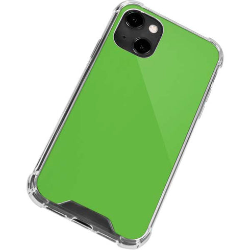 Green Solid iPhone 14 Clear Case
