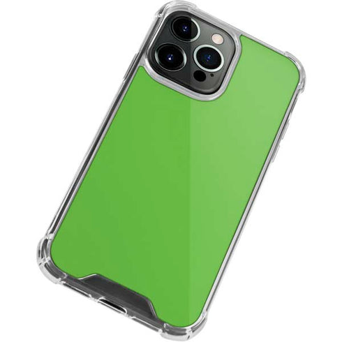 Green Solid iPhone 14 Pro Clear Case