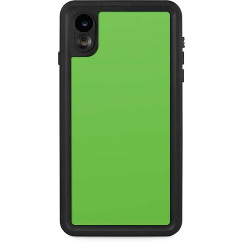 Green Solid iPhone XR Waterproof Case