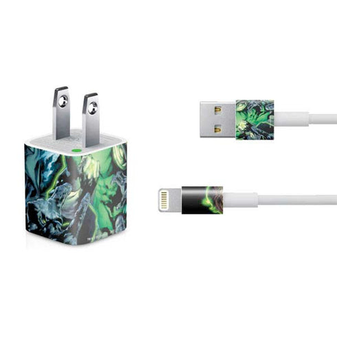 DC Comics Green Lantern Blackest Night, Vol 1 Cover by Ivan Reis iPhone Charger (5W USB) Skin