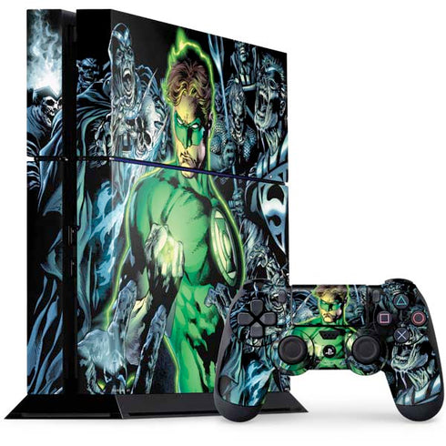 DC Comics Green Lantern Blackest Night, Vol 1 Cover by Ivan Reis PS4 Console and Controller Bundle Skin