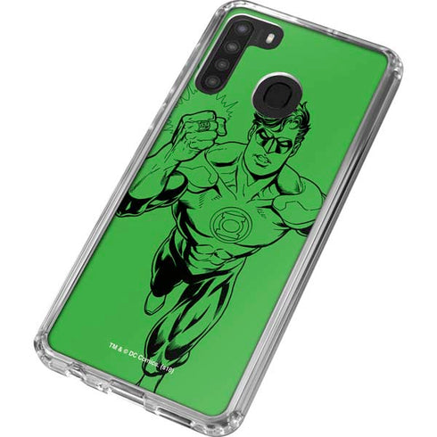 DC Comics Green Lantern Comic Pop Galaxy A21 Clear Case