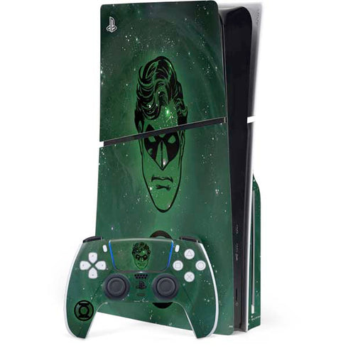 DC Comics Green Lantern Cosmic Portrait PS5 Slim Disk Bundle Skin