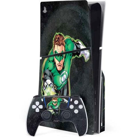 DC Comics Green Lantern Portrait Art by Jim Lee PS5 Slim Disk Bundle Skin