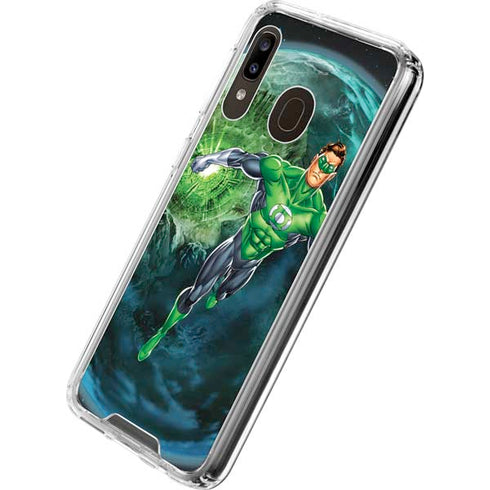 DC Comics Green Lantern Action Pose in Space Galaxy A30 Clear Case