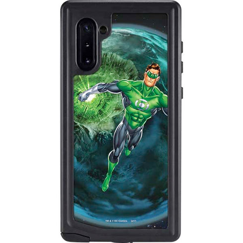 DC Comics Green Lantern Action Pose in Space Galaxy Note 10 Waterproof Case