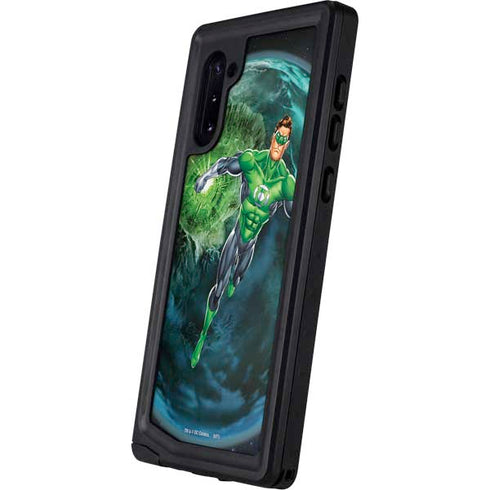 DC Comics Green Lantern Action Pose in Space Galaxy Note 10 Waterproof Case