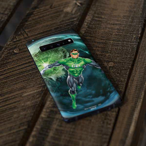 DC Comics Green Lantern Action Pose in Space Galaxy S10 Skin