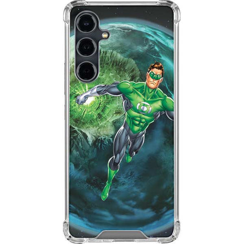DC Comics Green Lantern Action Pose in Space Galaxy S23 FE Clear Case