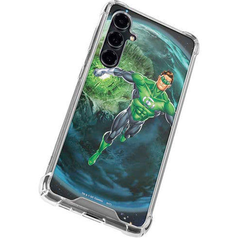 DC Comics Green Lantern Action Pose in Space Galaxy S23 FE Clear Case