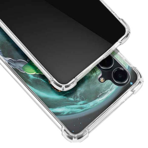 DC Comics Green Lantern Action Pose in Space Galaxy S23 FE Clear Case