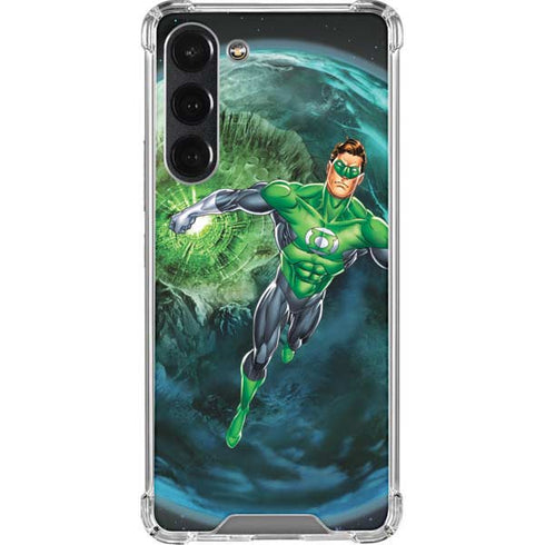 DC Comics Green Lantern Action Pose in Space Galaxy S23 Plus Clear Case