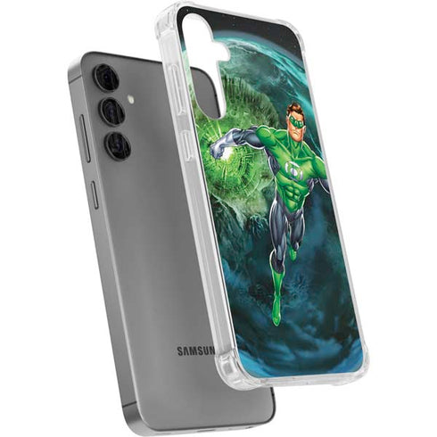 DC Comics Green Lantern Action Pose in Space Galaxy S24 Plus Clear Case