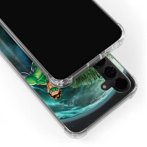 DC Comics Green Lantern Action Pose in Space Galaxy S24 Plus Clear Case