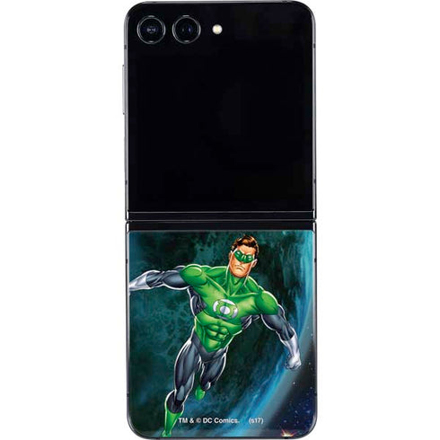 DC Comics Green Lantern Action Pose in Space Galaxy Z Flip5 5G Skin