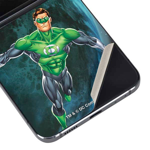 DC Comics Green Lantern Action Pose in Space Galaxy Z Flip5 5G Skin