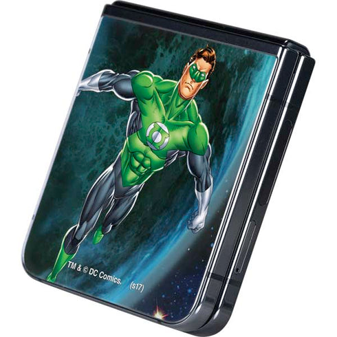 DC Comics Green Lantern Action Pose in Space Galaxy Z Flip5 5G Skin