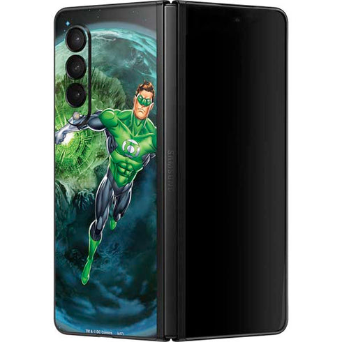 DC Comics Green Lantern Action Pose in Space Galaxy Z Fold3 5G Skin