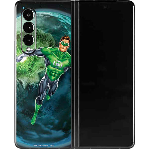 DC Comics Green Lantern Action Pose in Space Galaxy Z Fold3 5G Skin