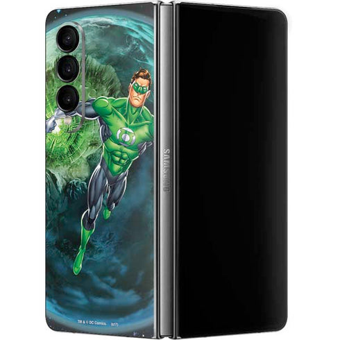 DC Comics Green Lantern Action Pose in Space Galaxy Z Fold4 5G Skin