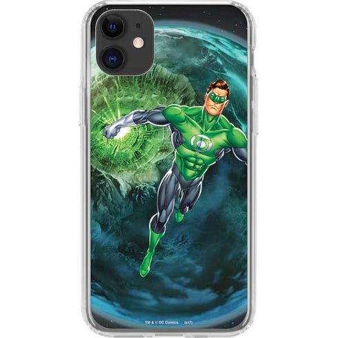 DC Comics Green Lantern Action Pose in Space iPhone 11 Clear Case