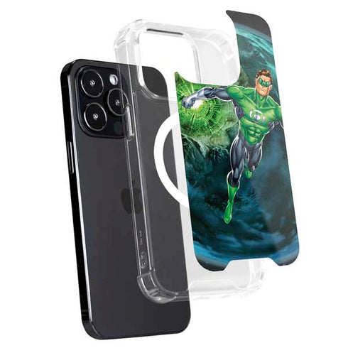 DC Comics Green Lantern Action Pose in Space iPhone 13 Pro MagSafe Case