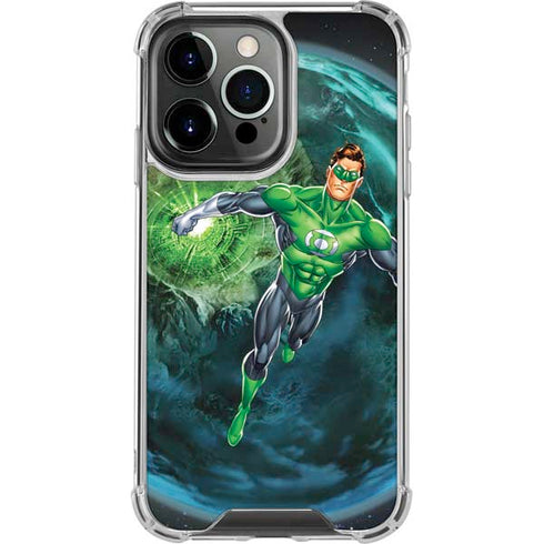DC Comics Green Lantern Action Pose in Space iPhone 15 Pro Clear Case