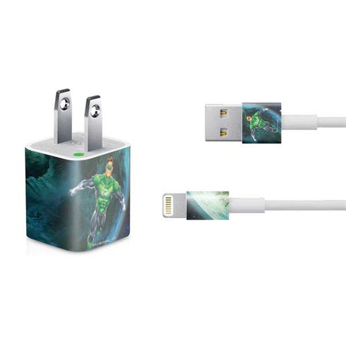 DC Comics Green Lantern Action Pose in Space iPhone Charger (5W USB) Skin