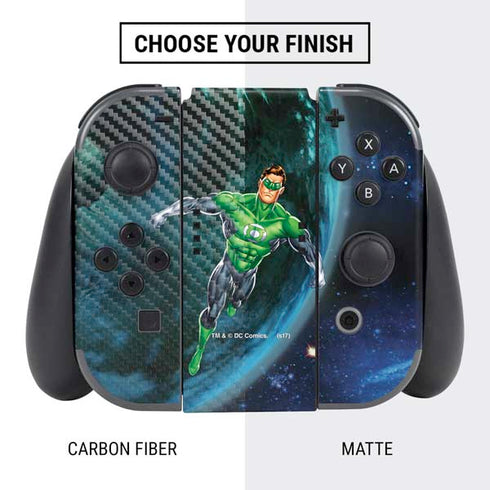 DC Comics Green Lantern Action Pose in Space Nintendo Switch Bundle Skin