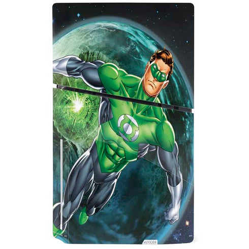 DC Comics Green Lantern Action Pose in Space PS5 Slim Disk Console Skin