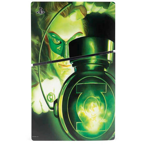 DC Comics Green Lantern Portrait Art By Alex Ross PS5 Slim Digital Edition Console Skin
