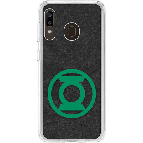 DC Comics Green Lantern Logo Black Background Galaxy A20 Clear Case