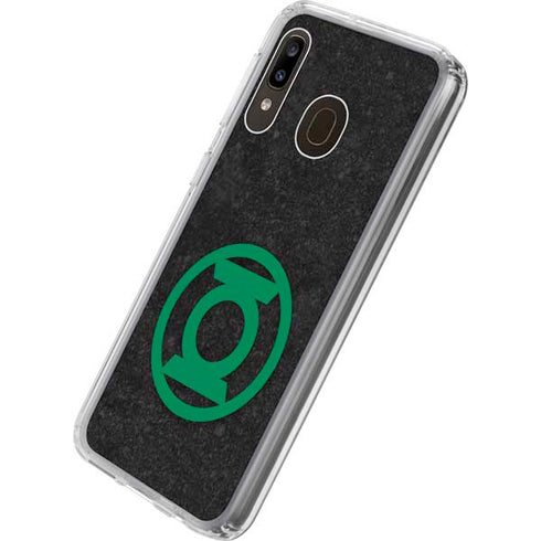 DC Comics Green Lantern Logo Black Background Galaxy A20 Clear Case