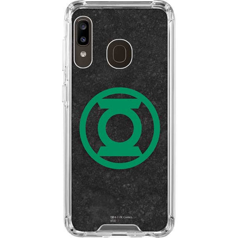 DC Comics Green Lantern Logo Black Background Galaxy A30 Clear Case
