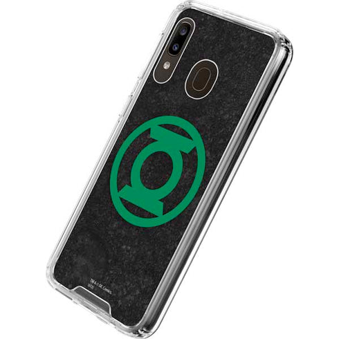 DC Comics Green Lantern Logo Black Background Galaxy A30 Clear Case