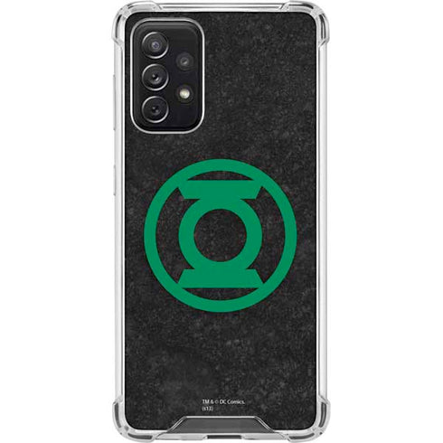 DC Comics Green Lantern Logo Black Background Galaxy A72 5G Clear Case